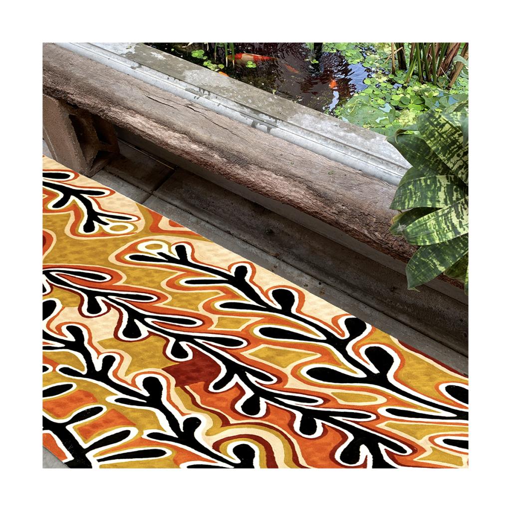 Rug Wool Runner 10x2.5ft (76 x 304 cm)-JNN643