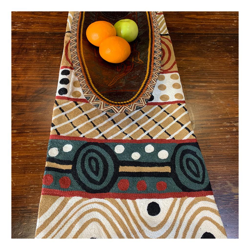 Table Runner - Wool Chainstitch - 1x4ft (30x120cm)-JPA145