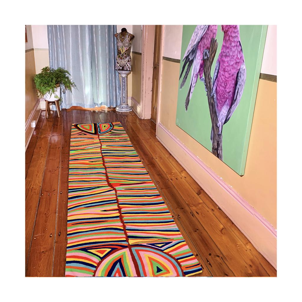 Rug Wool Runner 10x2.5ft (76 x 304 cm)-JWA696