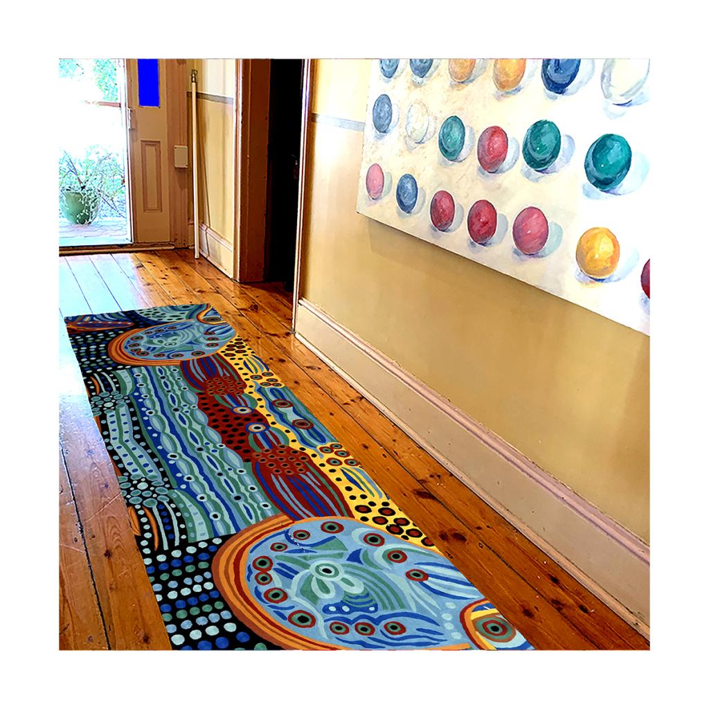 Rug Wool Runner 10x2.5ft (76 x 304 cm)-JWO826
