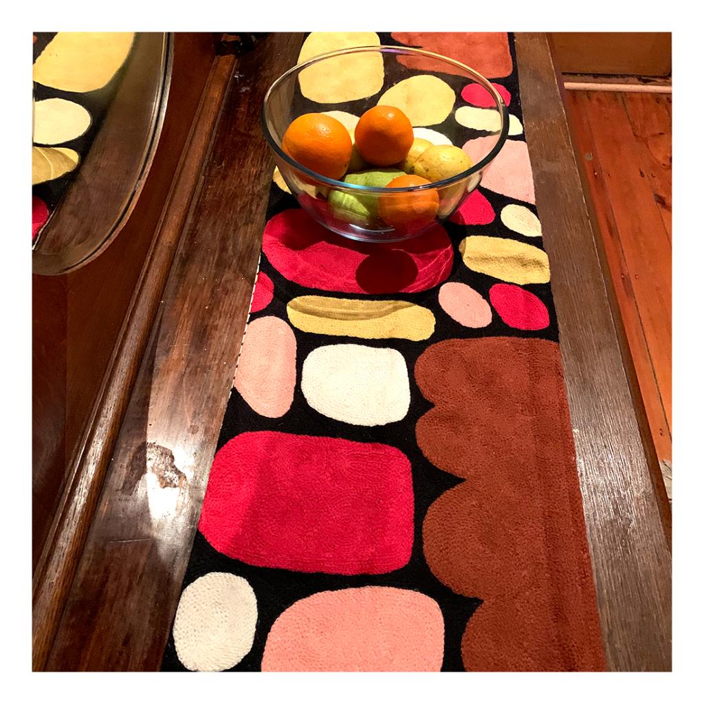 Table Runner - Wool Chainstitch - 1x4ft (30x120cm)-KZI324