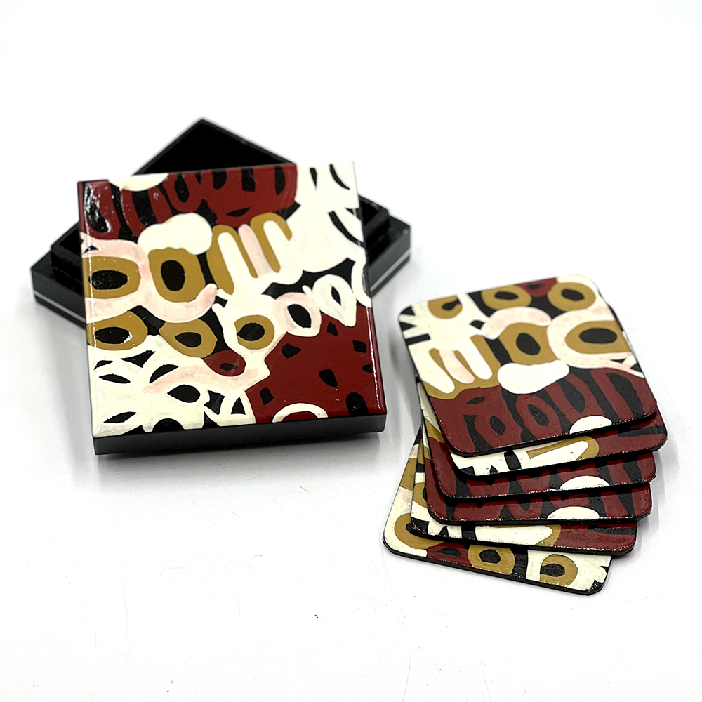 Coaster Set - 3.8x11x11cm-ABR800