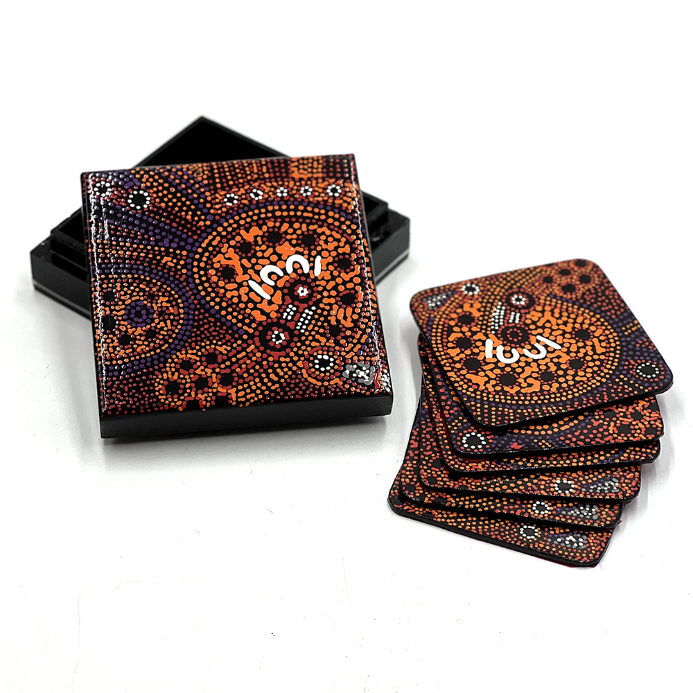 Coaster Set - 3.8x11x11cm-JWO839