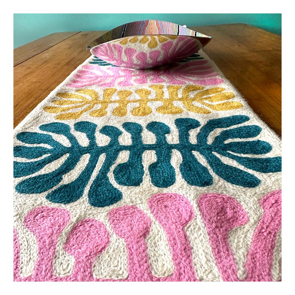 Table Runner - Wool Chainstitch - 1x4ft (30x120cm)-MNA320