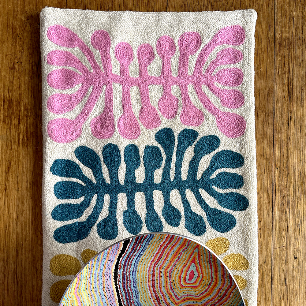 Table Runner - Wool Chainstitch - 1x4ft (30x120cm)-MNA320