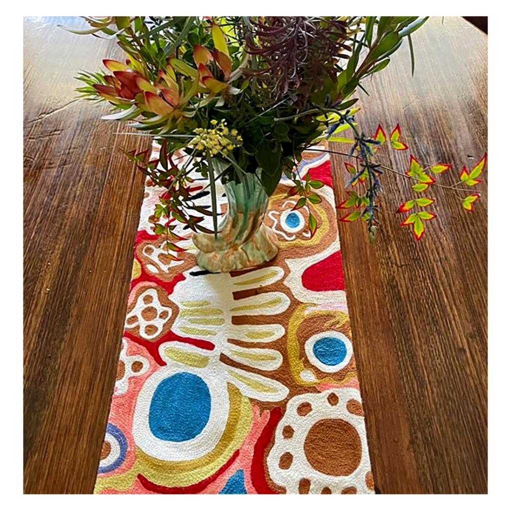 Table Runner - Wool Chainstitch - 1x4ft (30x120cm)-MNM652