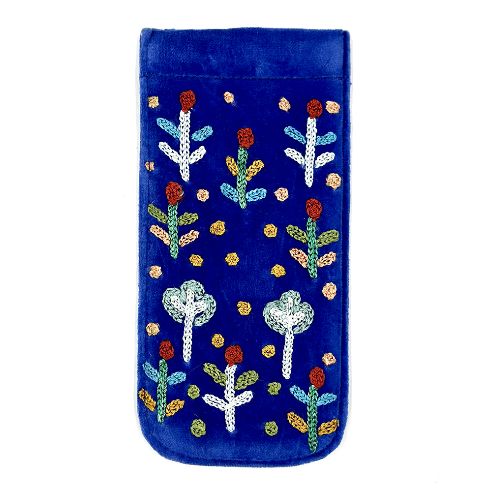 Spec Case Velvet Embroidered - 19x9cm-ROR414