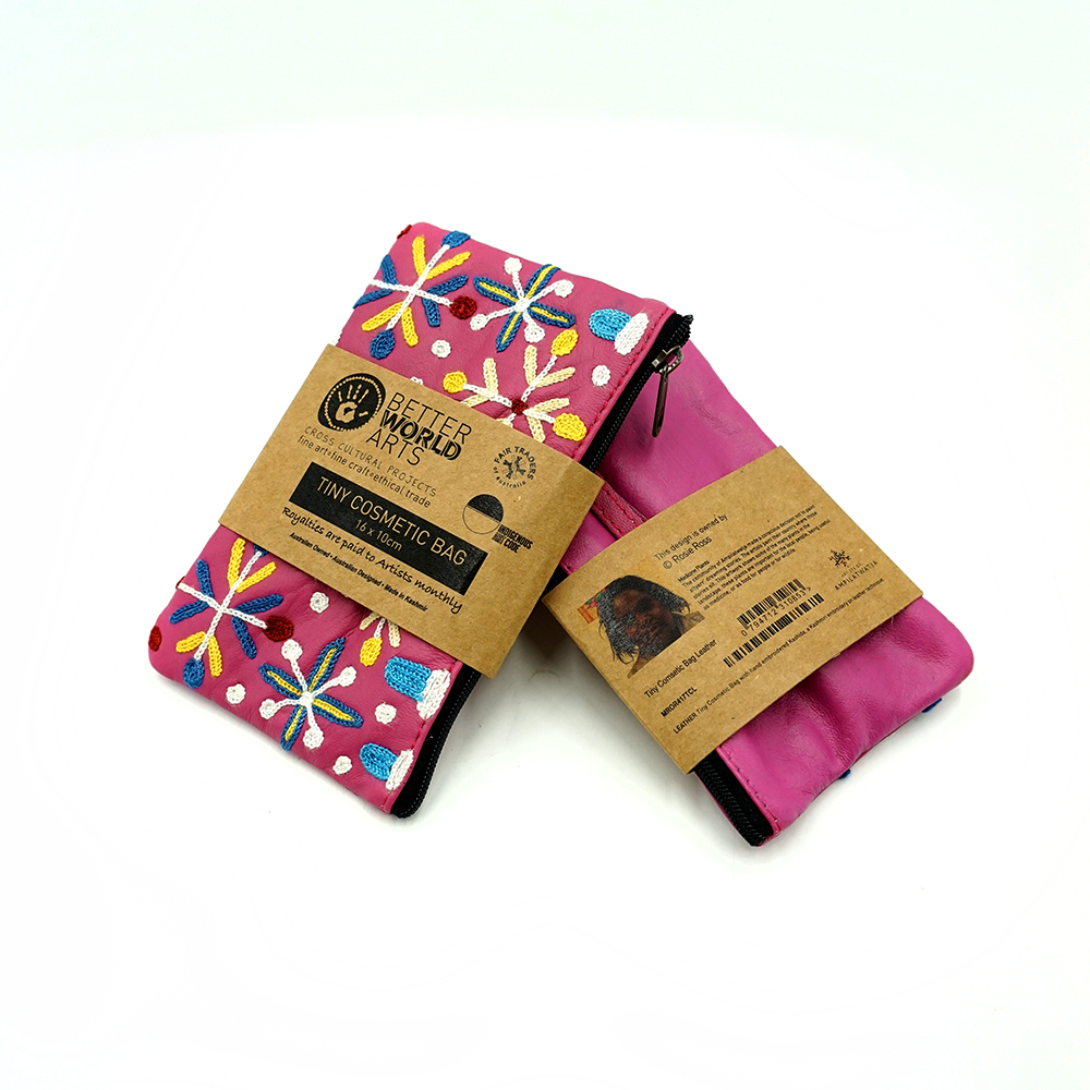 Tiny Cosmetic Bag Leather - 16.5x10.5cm-ROR417