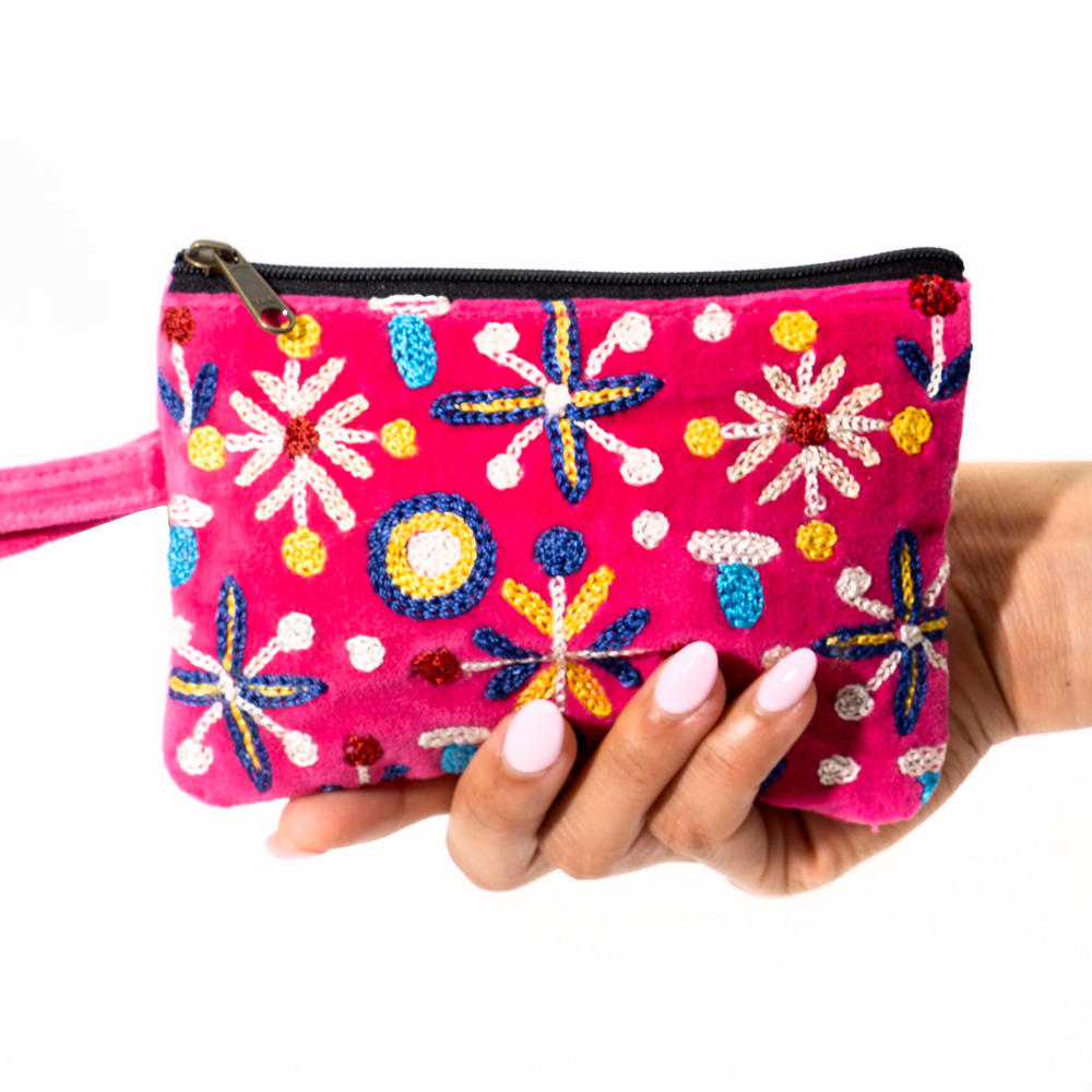Tiny Cosmetic Bag Velvet - 16.5x10.5cm-ROR417