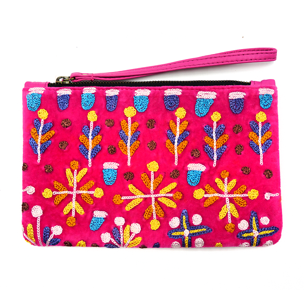 Velvet Clutch with Wrist Strap- 14x22.5cm-ROR417