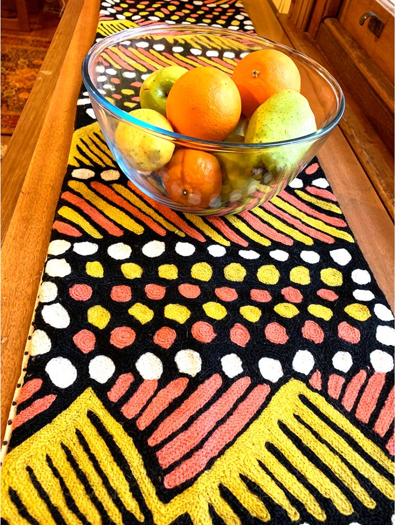 Table Runner - Wool Chainstitch - 1x4ft (30x120cm)-CPU147