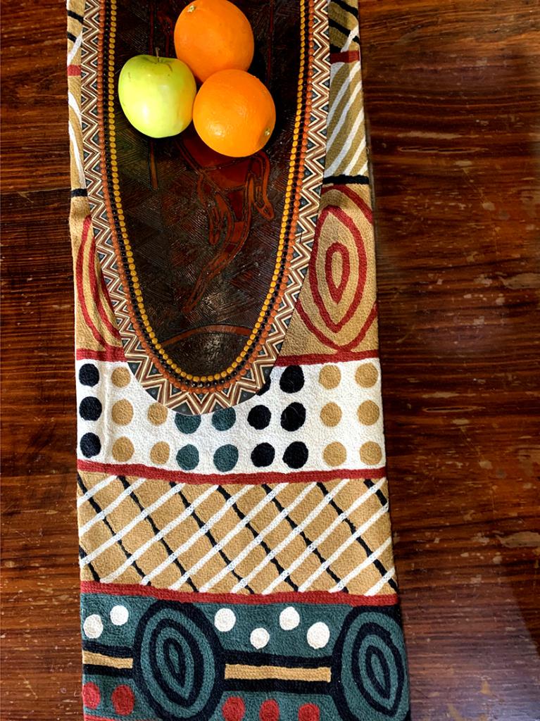 Table Runner - Wool Chainstitch - 1x4ft (30x120cm)-JPA145