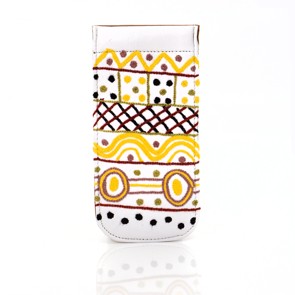 Spec Case Leather Embroidered - 19x9cm-JPA145