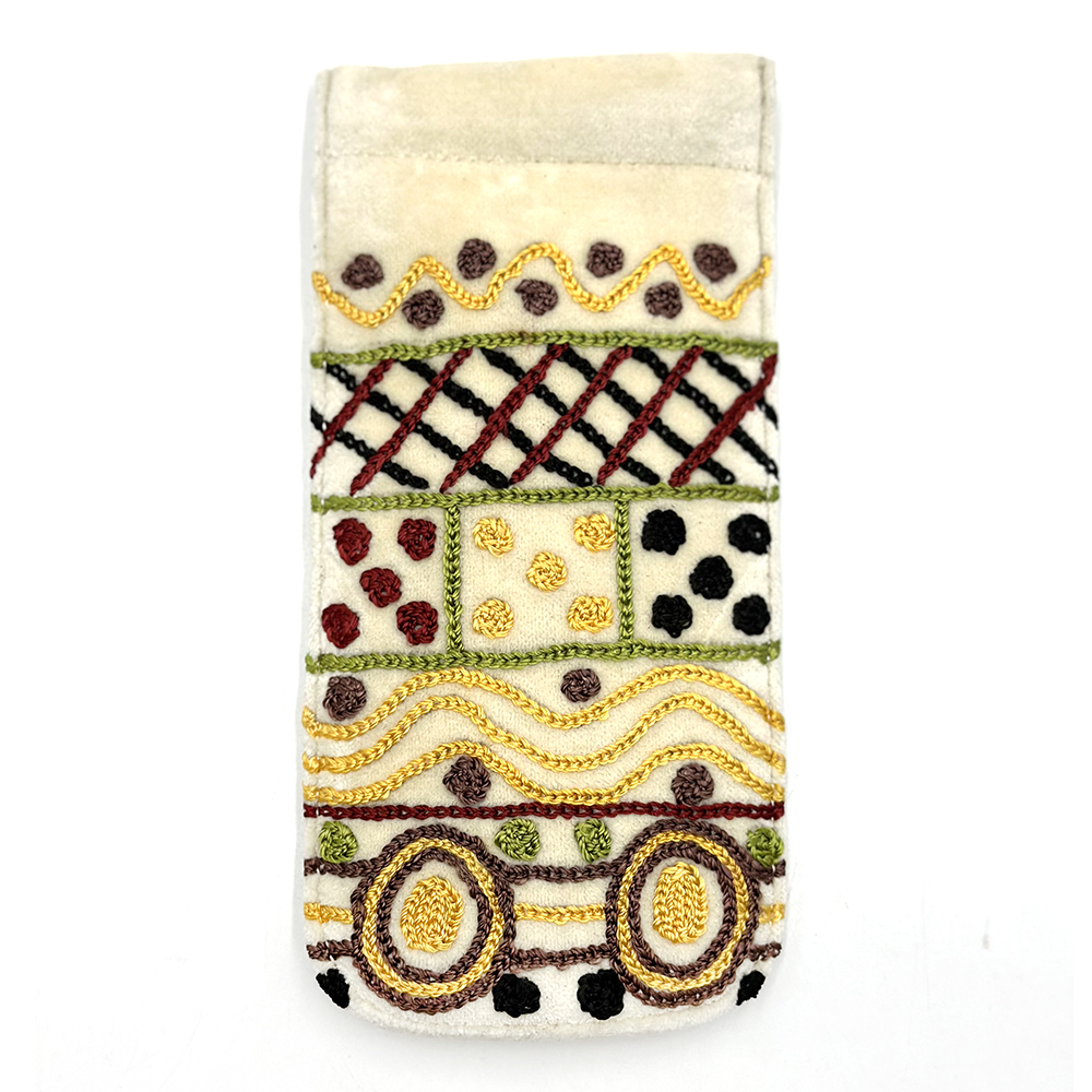 Spec Case Velvet Embroidered - 19x9cm-JPA145