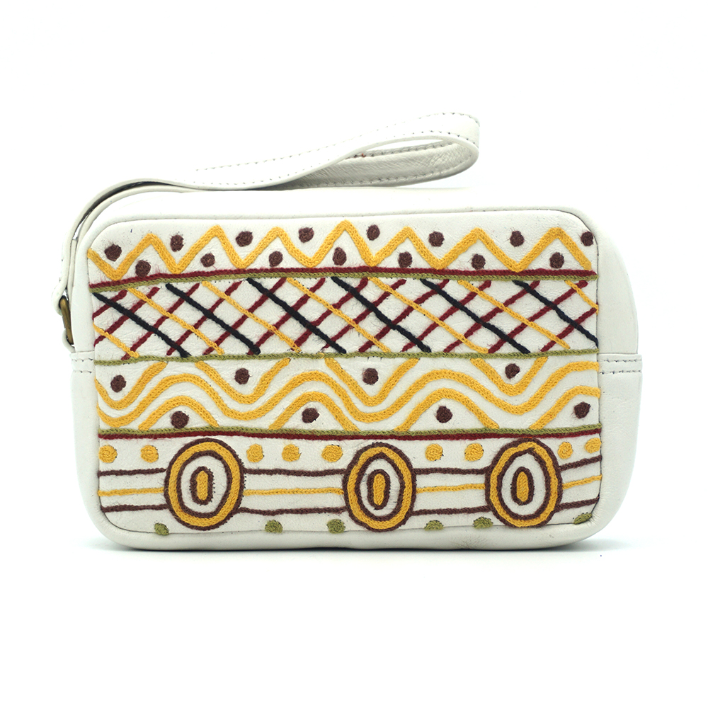 Leather Emb Toiletry Bag - 18 x 10.5 x 6cm-JPA145