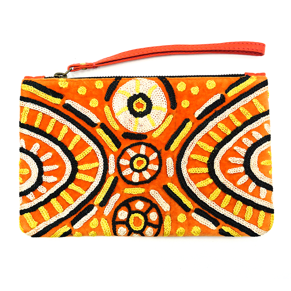 Velvet Clutch with Wrist Strap- 14x22.5cm-NPU149