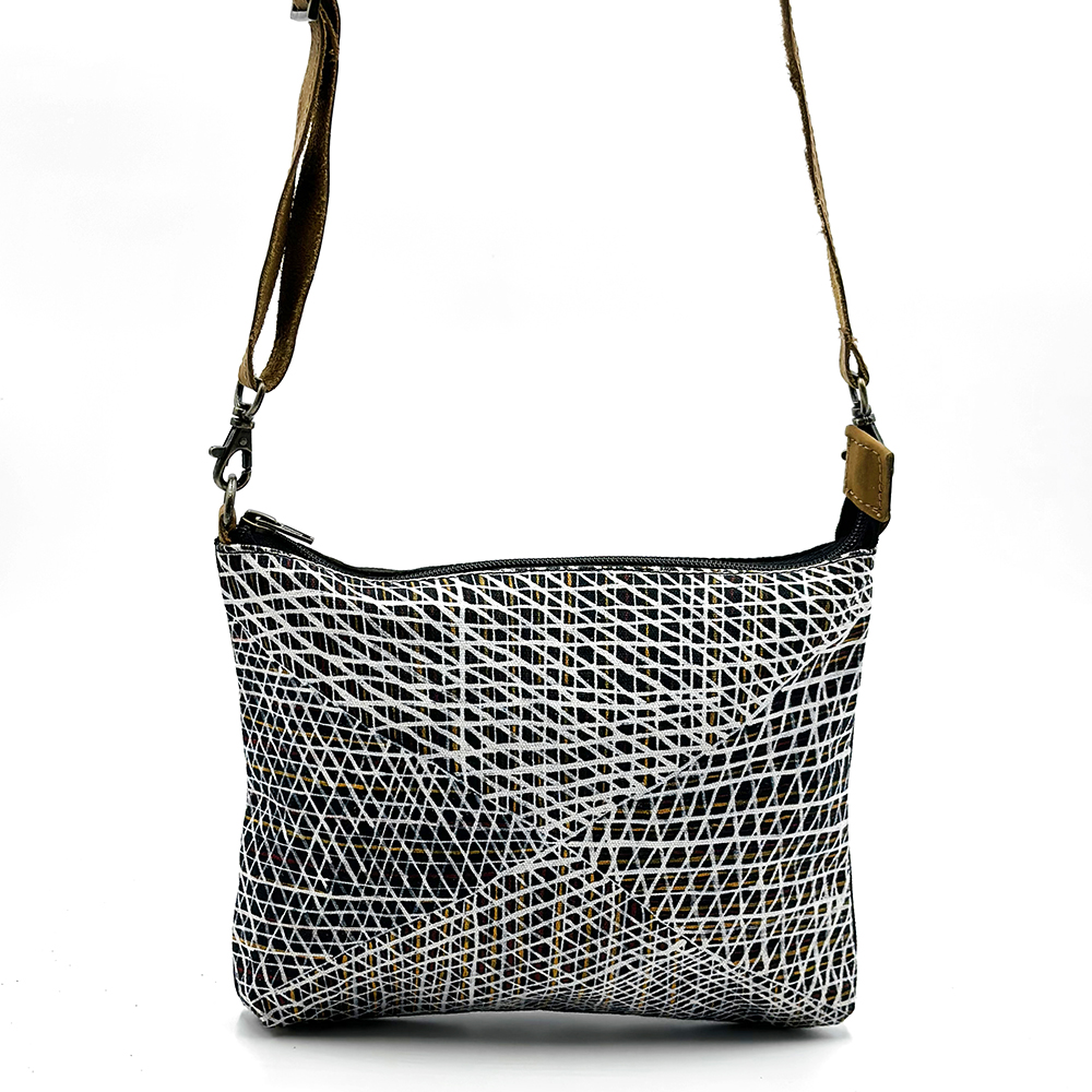 Cross Body Bag- Leather Trimmed 24.8x20cm-PPU135
