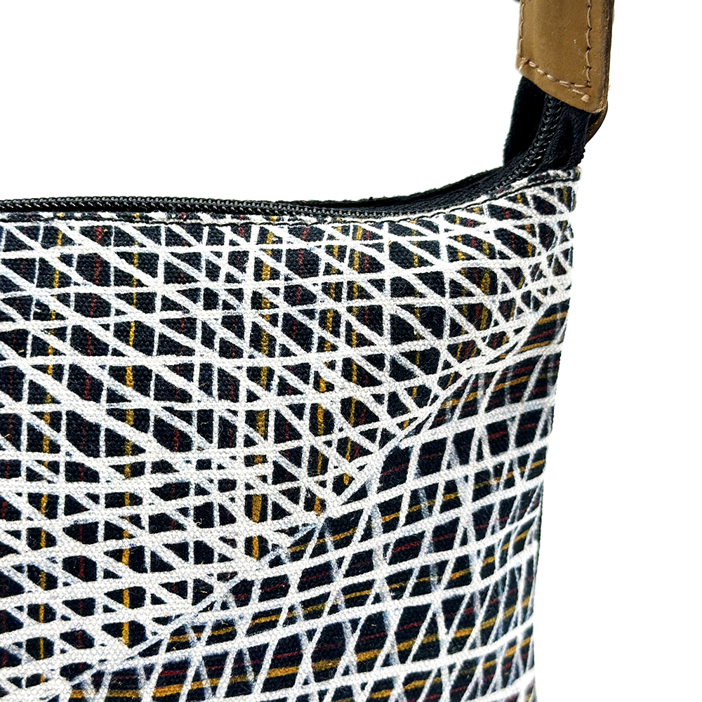 Cross Body Bag- Leather Trimmed 24.8x20cm-PPU135