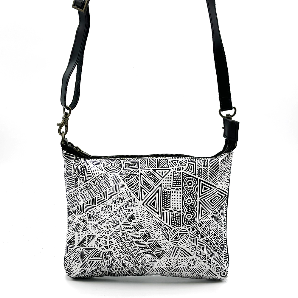 Cross Body Bag- Leather Trimmed 24.8x20cm-SIT179