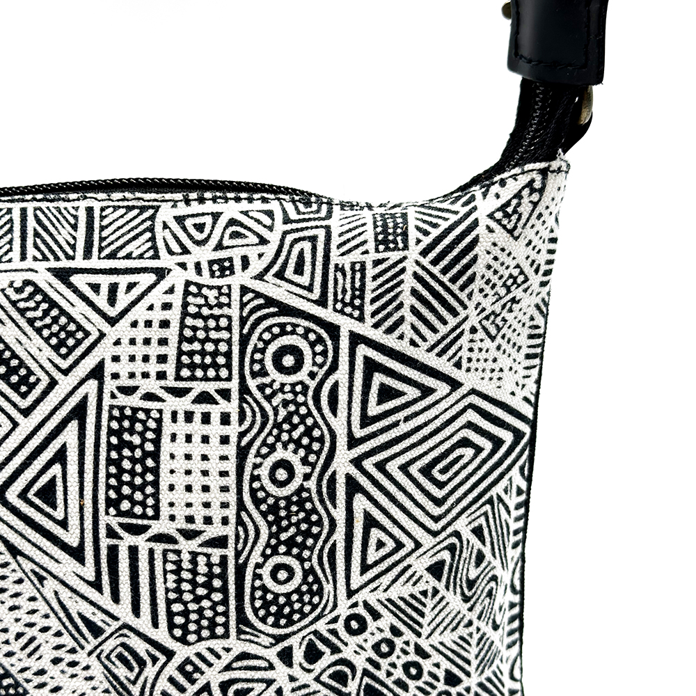 Cross Body Bag- Leather Trimmed 24.8x20cm-SIT179