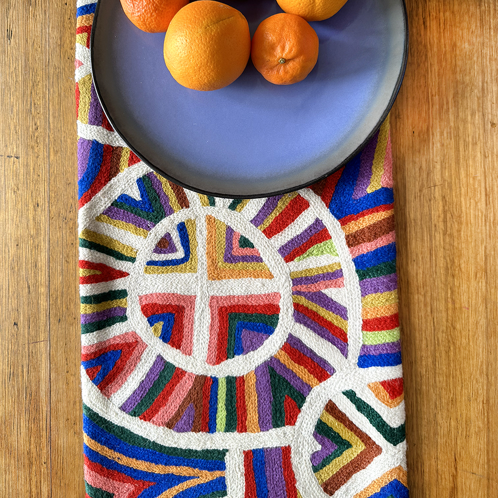 Table Runner - Wool Chainstitch - 1x4ft (30x120cm)-SMI270