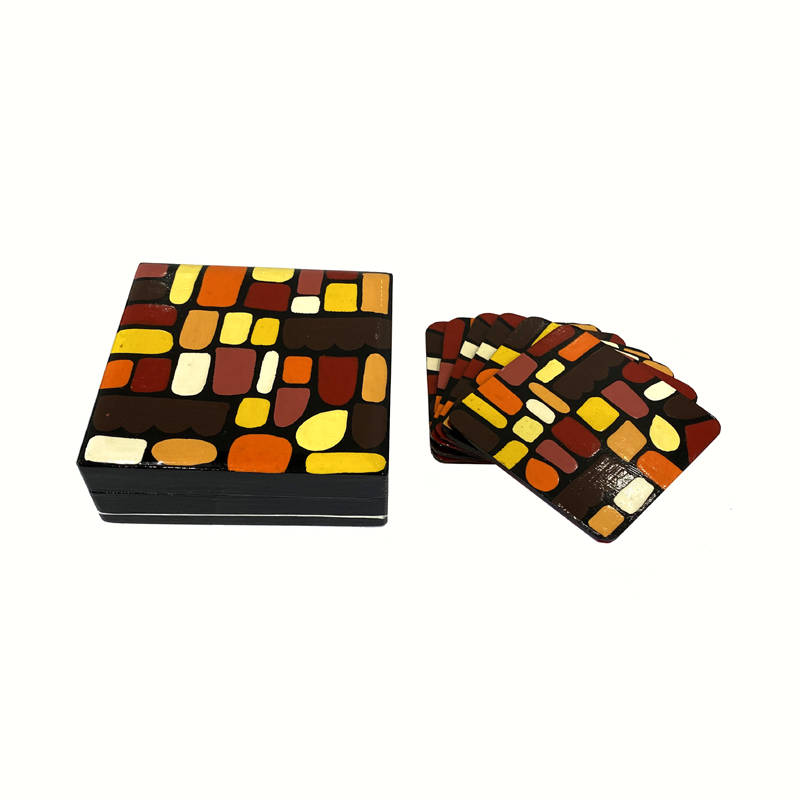 Coaster Set - 3.8x11x11cm-KZI324