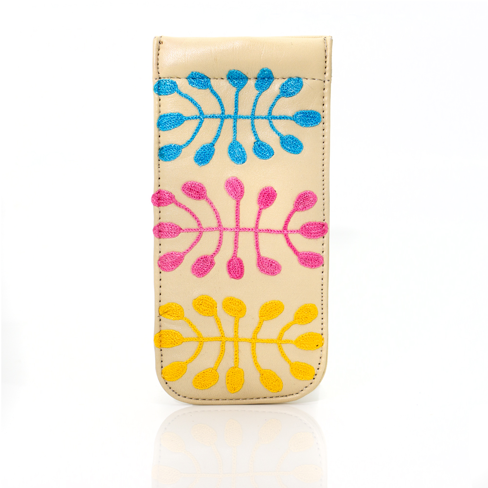 Spec Case Leather Embroidered - 19x9cm-MNA320