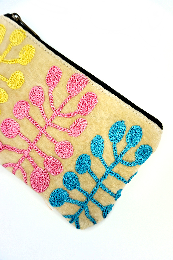 Tiny Cosmetic Bag Velvet - 16.5x10.5cm-MNA320