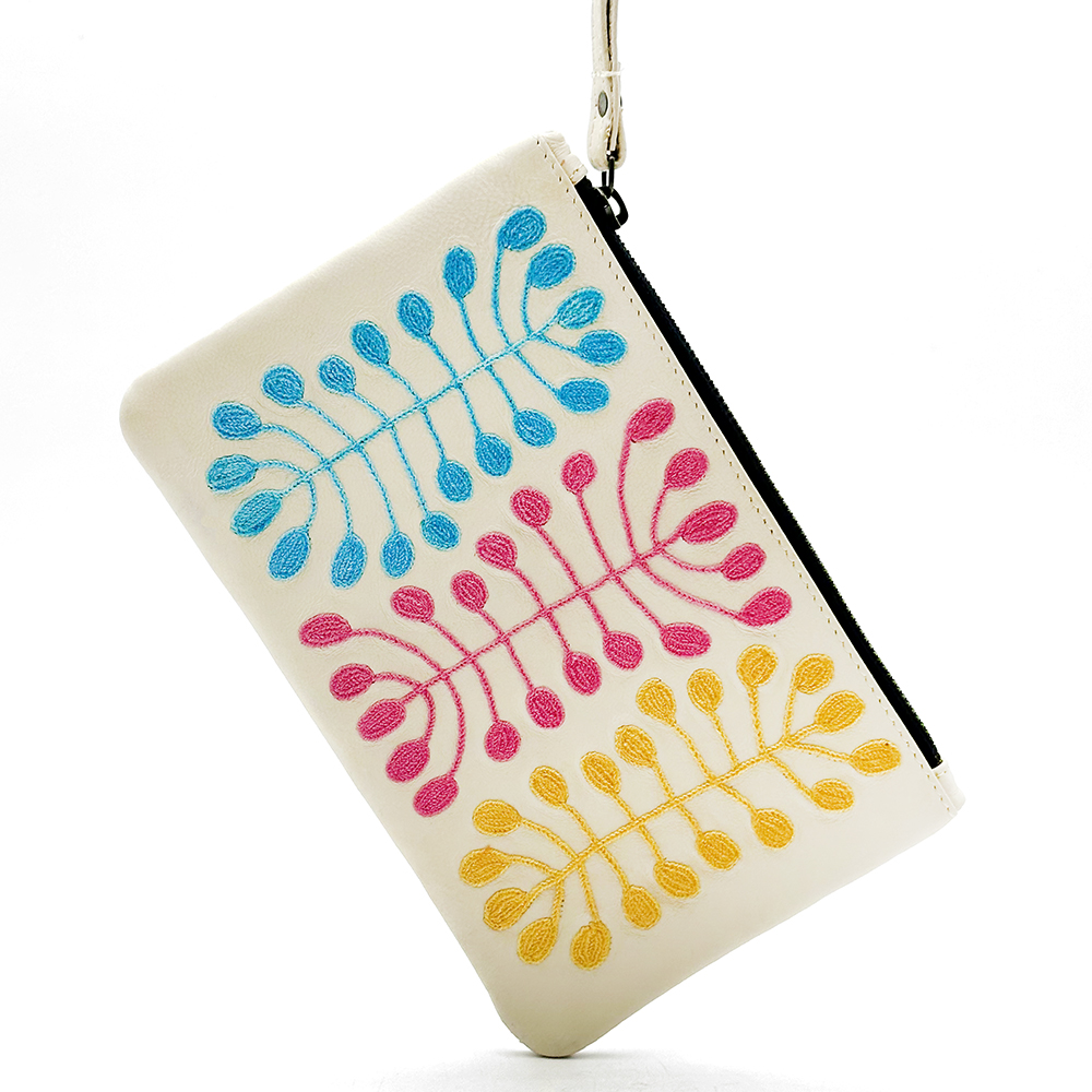Leather Clutch w Wrist Strap- 14x22.5cm-MNA320