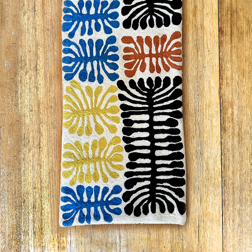 Table Runner - Wool Chainstitch - 1x4ft (30x120cm)-MNA339