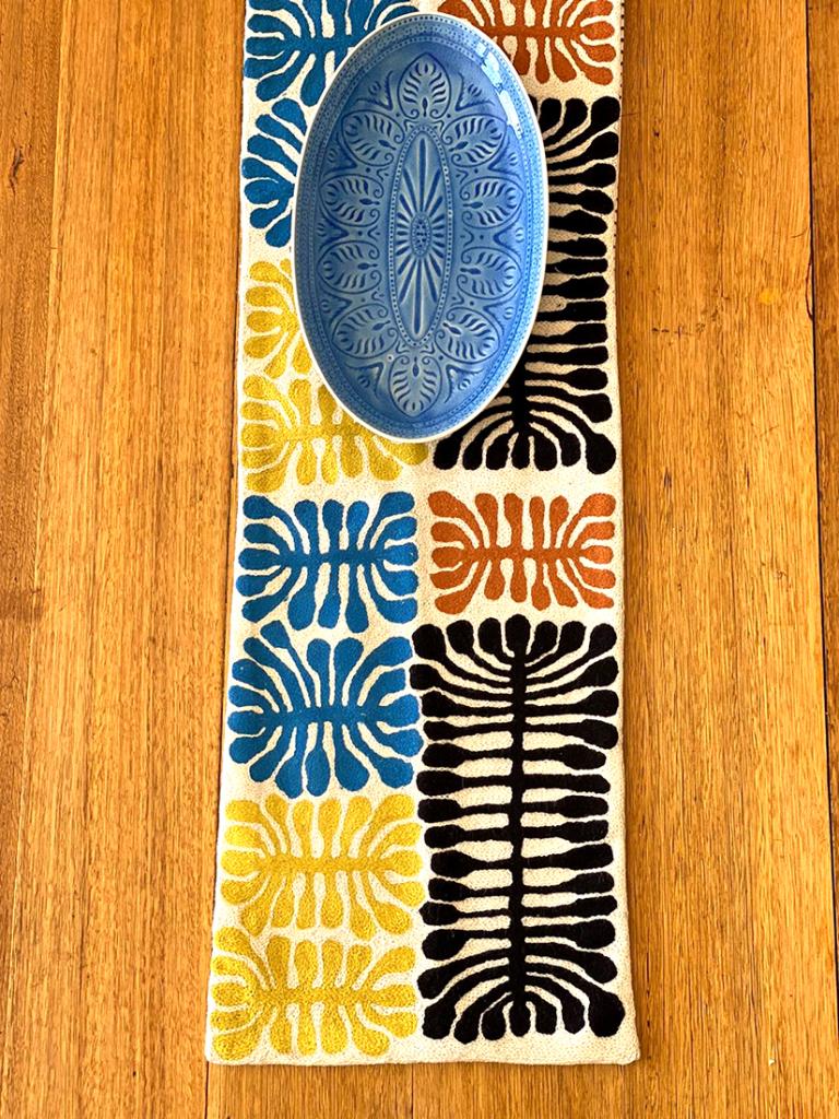 Table Runner - Wool Chainstitch - 1x4ft (30x120cm)-MNA339