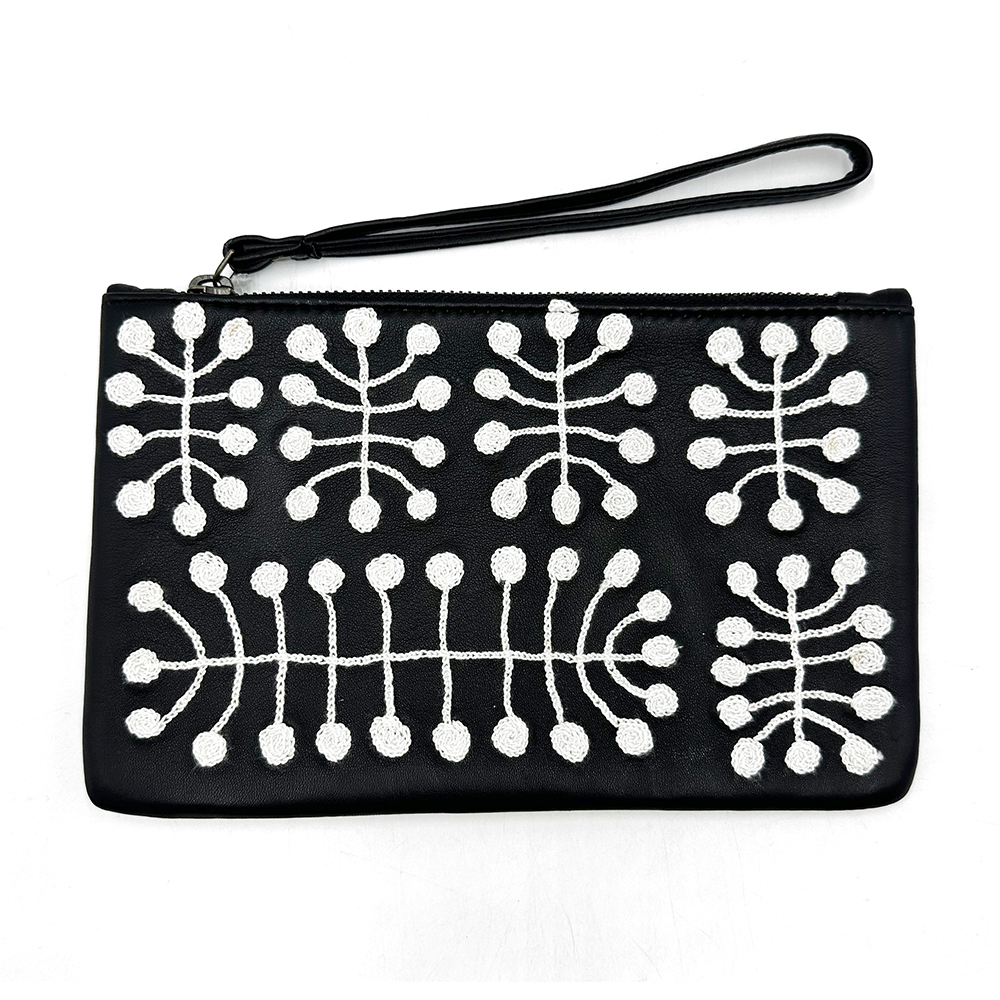 Leather Clutch w Wrist Strap- 14x22.5cm-MNB320