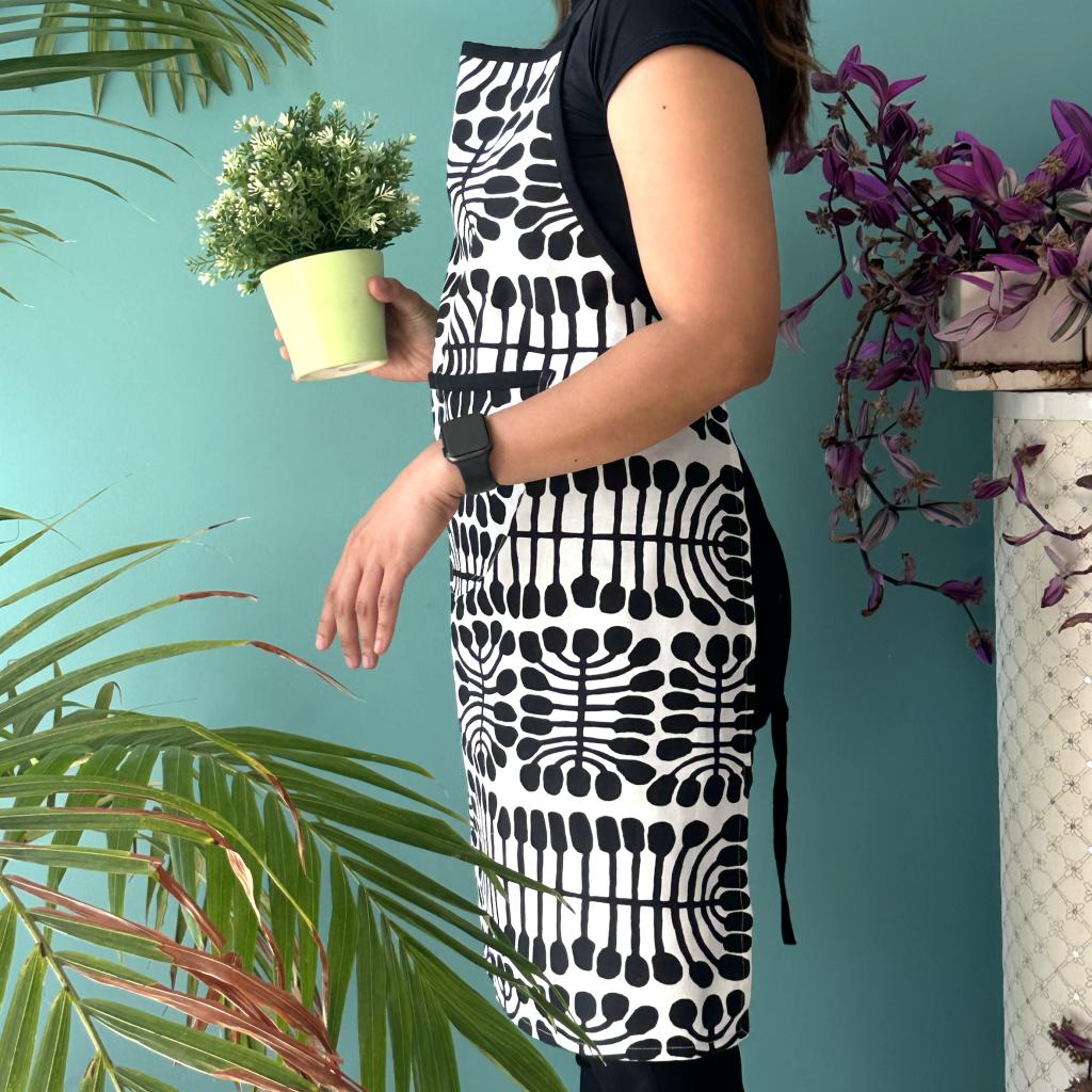 Cotton Apron Dig Print-MNB339