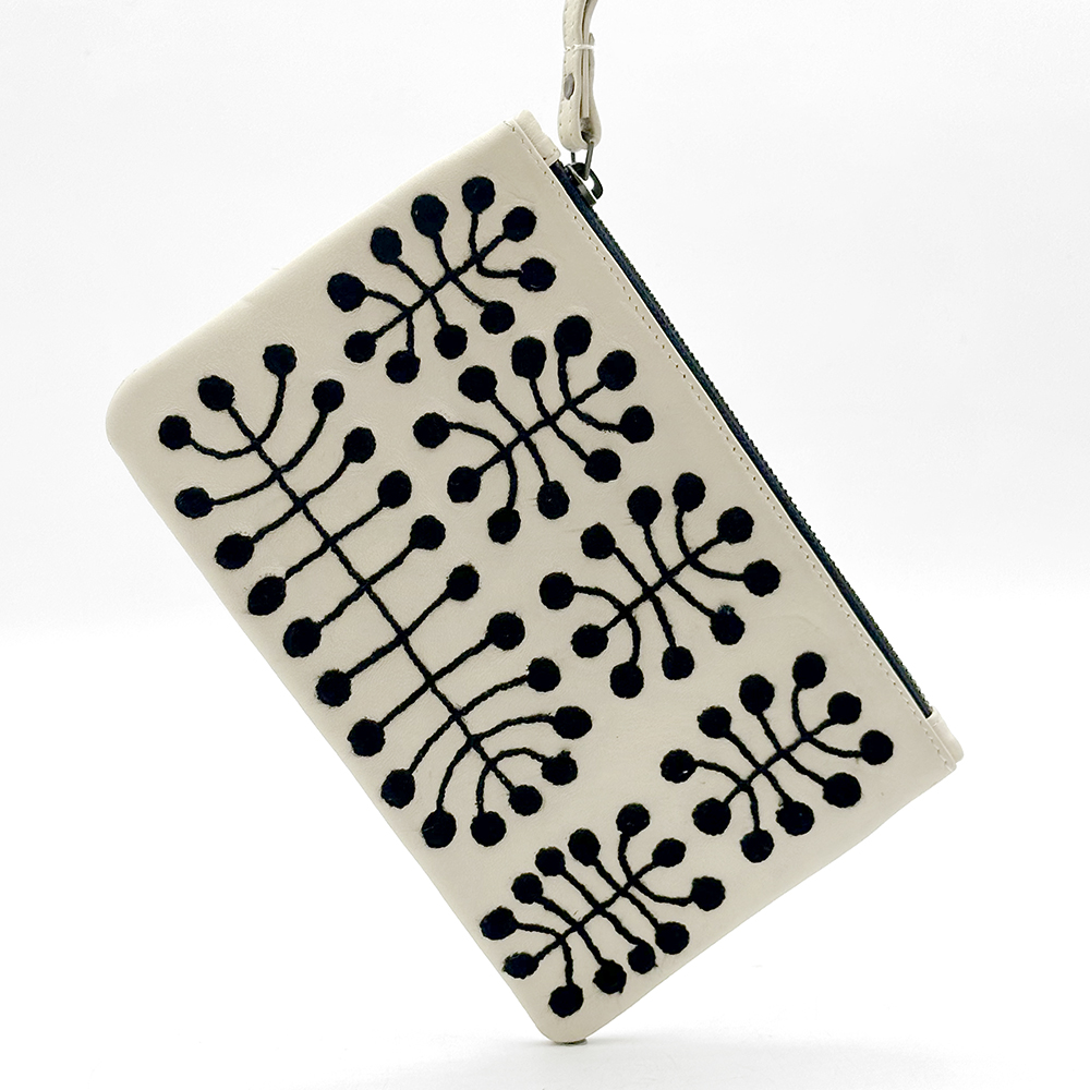 Leather Clutch w Wrist Strap- 14x22.5cm-MNB339