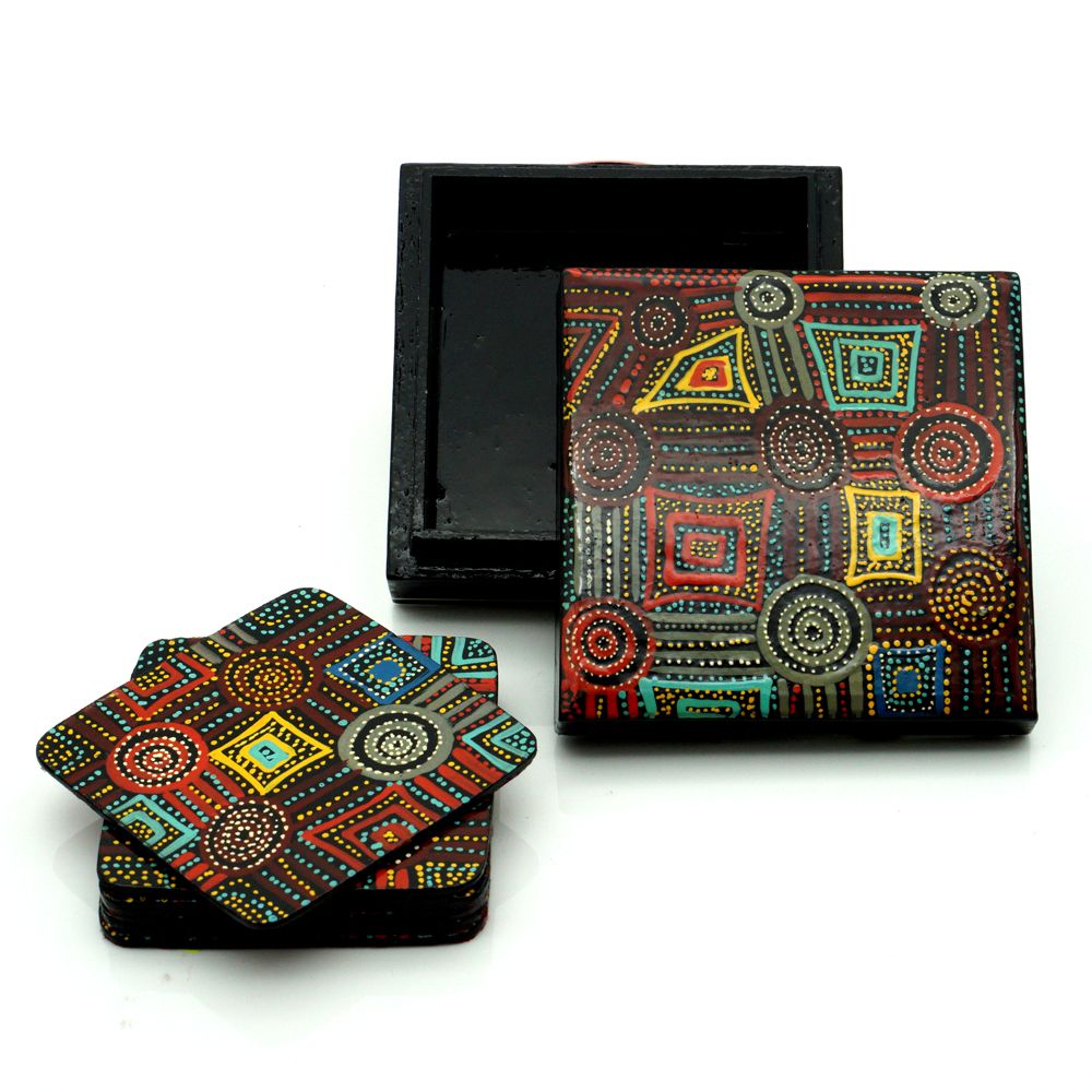 Coaster Set - 3.8x11x11cm-MAB665