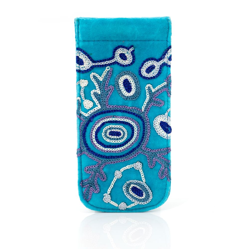 Spec Case Velvet Embroidered - 19x9cm-THU608
