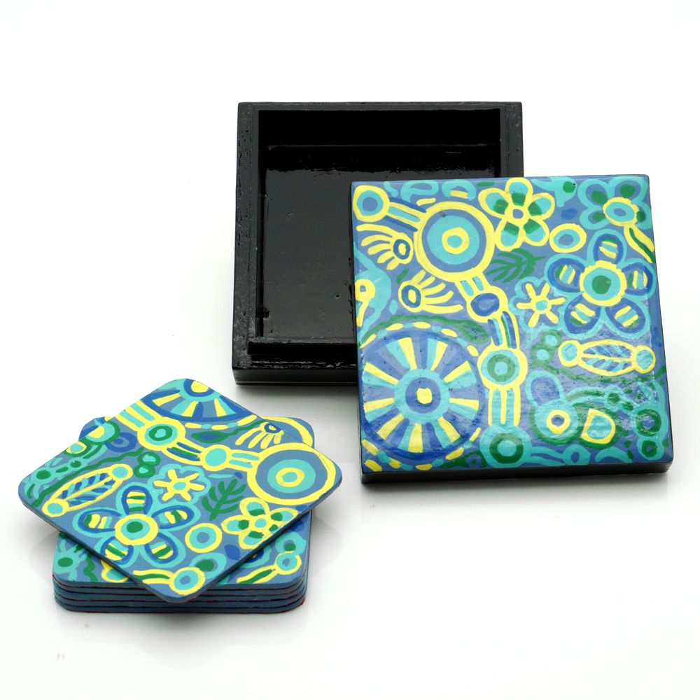 Coaster Set - 3.8x11x11cm-CVA748