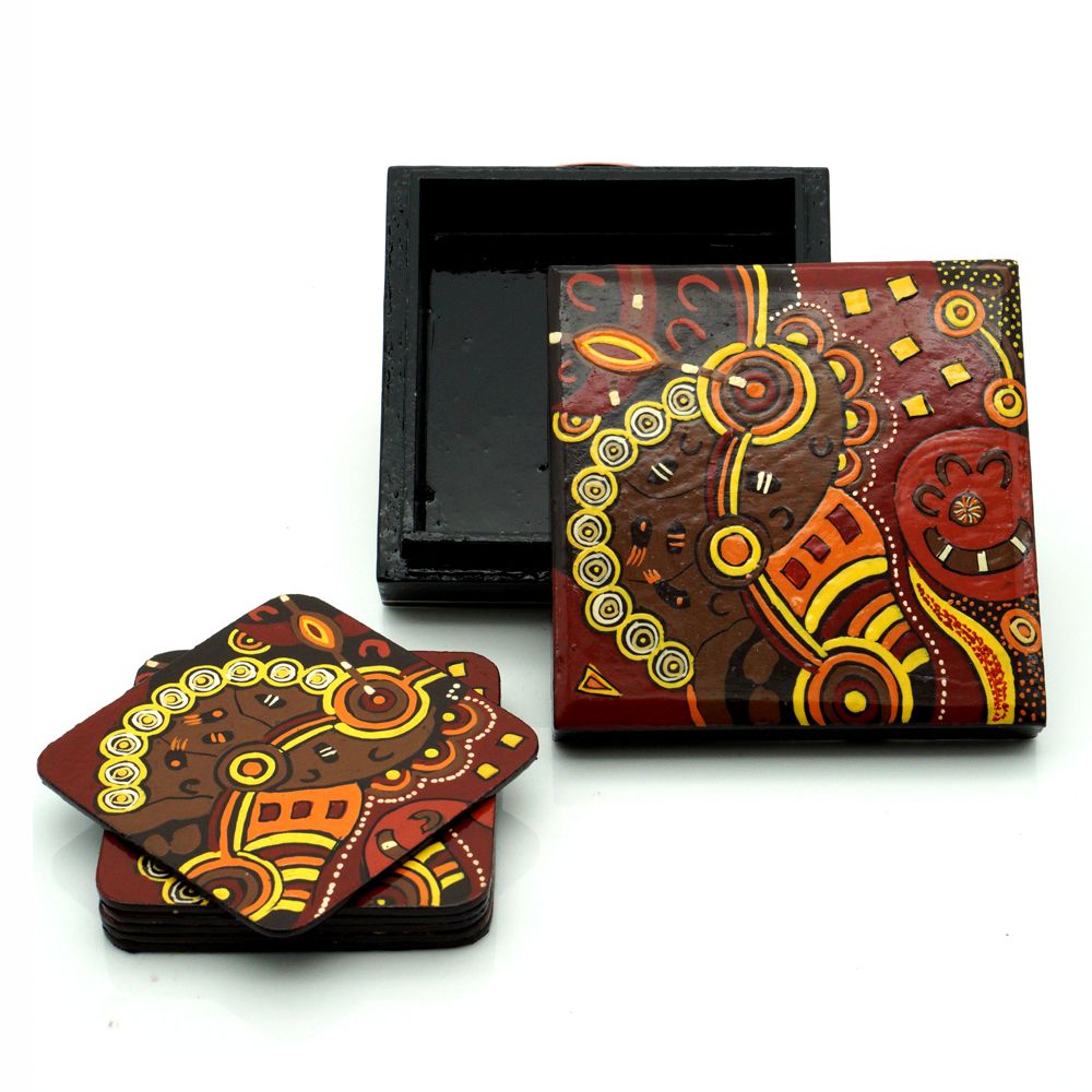 Coaster Set - 3.8x11x11cm-DYM993