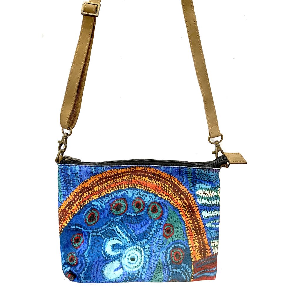 Cross Body Bag- Leather Trimmed 24.8x20cm-JWO826