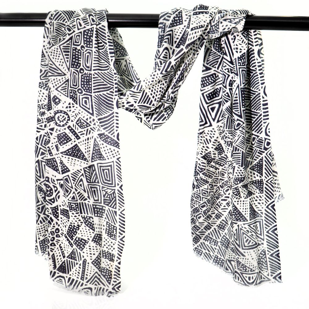 Wool,Silk scarf - 200x70 cm-SIT179