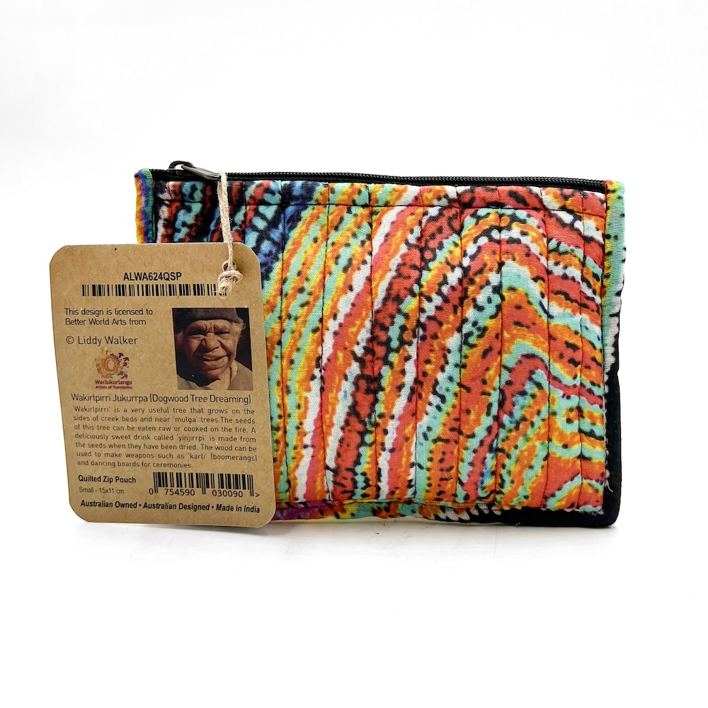 Quilted Zip Pouch Small 15.5X11CM-LWA624