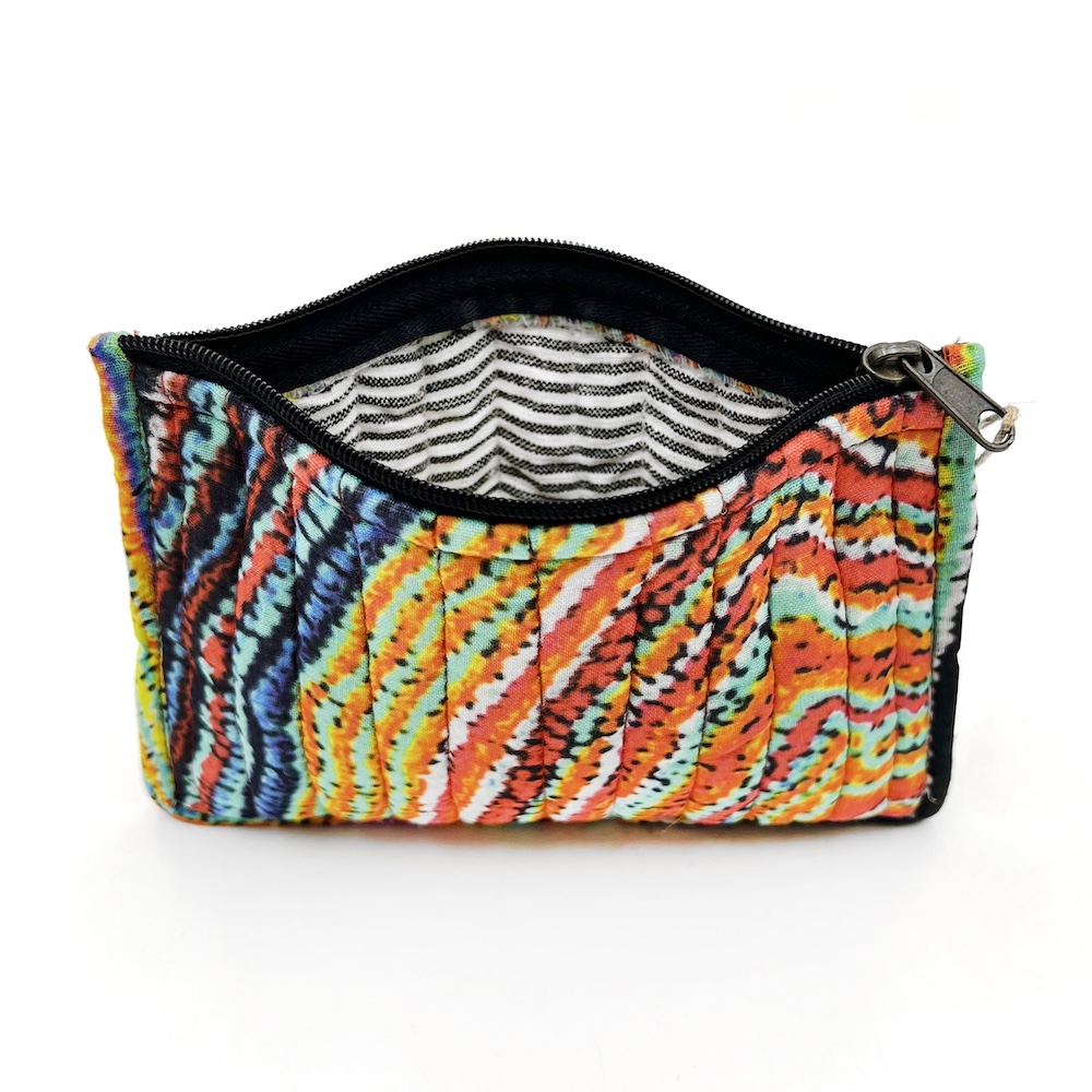 Quilted Zip Pouch Small 15.5X11CM-LWA624