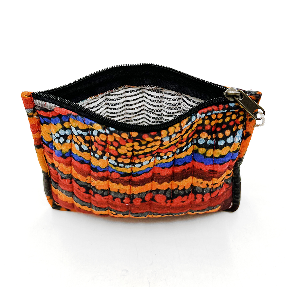 Quilted Zip Pouch Small 15.5X11CM-MAB665