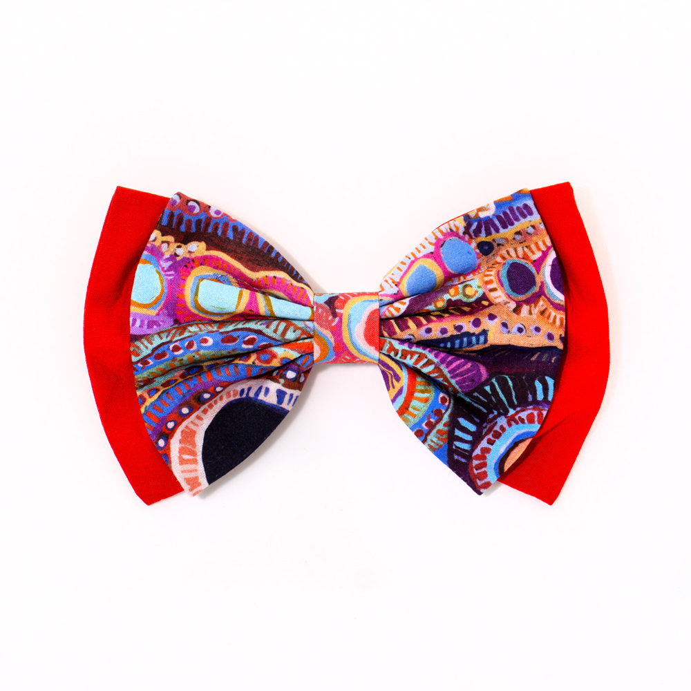 Bow Hair Clip Ogcanic Cotton Satin-MNM619