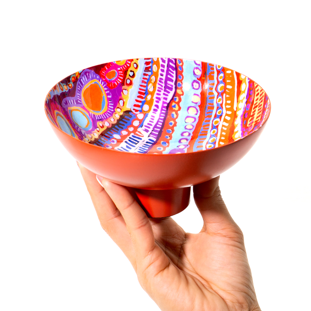 POWDER COATED BOWL MEDIUM - D: 15cm H: 7.5cm-MNM619