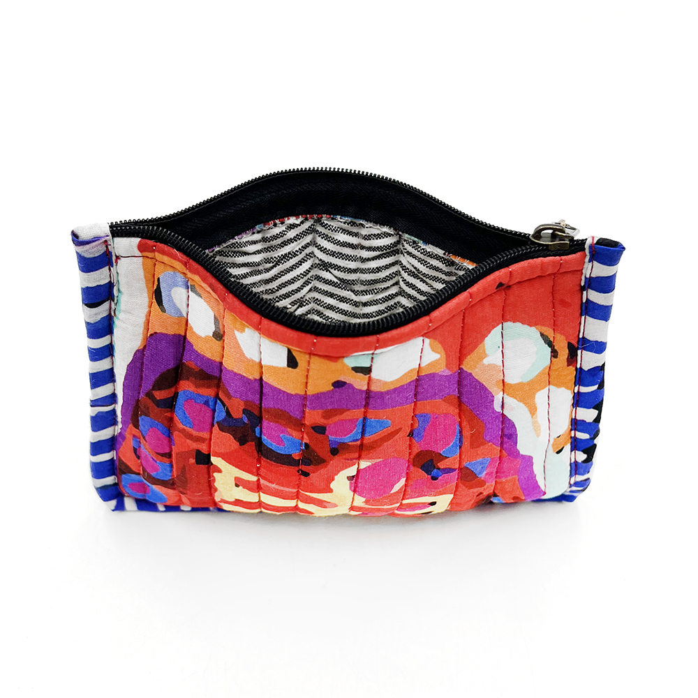 Quilted Zip Pouch Small 15.5X11CM-MNM619
