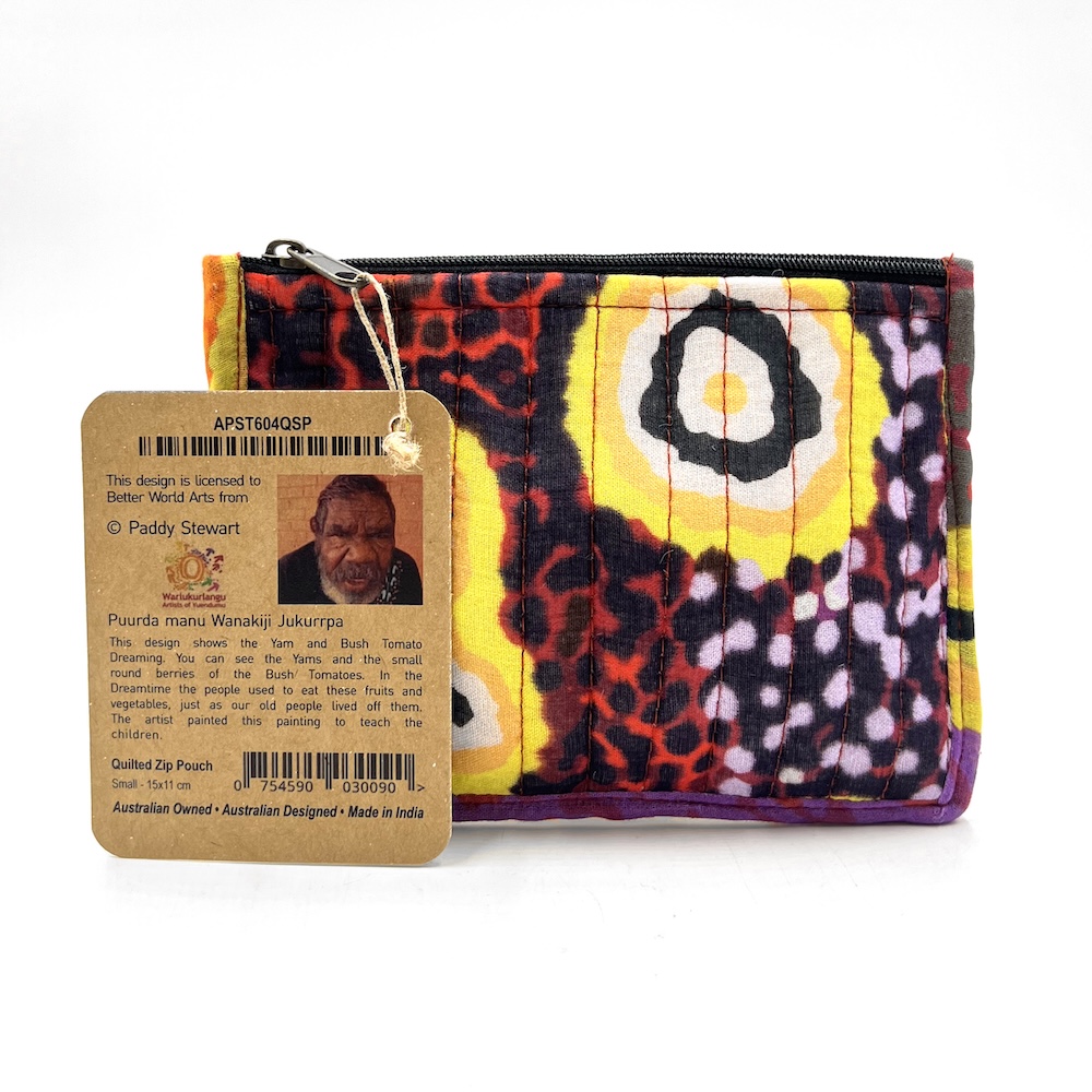 Quilted Zip Pouch Small 15.5X11CM-PST604