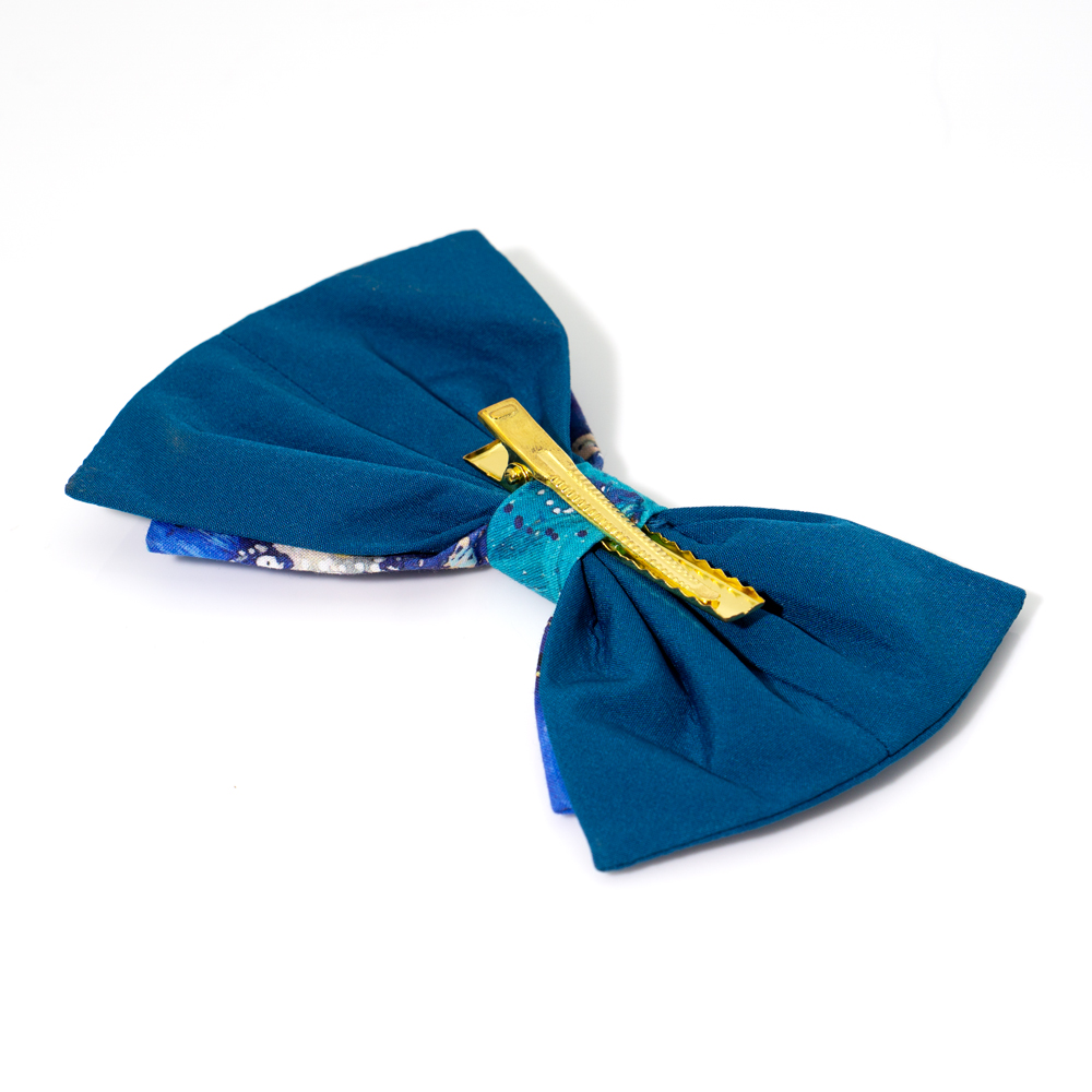 Bow Hair Clip Ogcanic Cotton Satin-SJN668