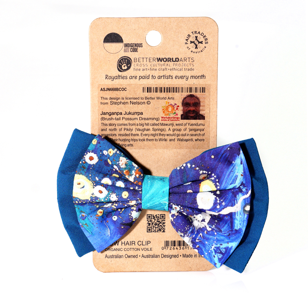 Bow Hair Clip Ogcanic Cotton Satin-SJN668