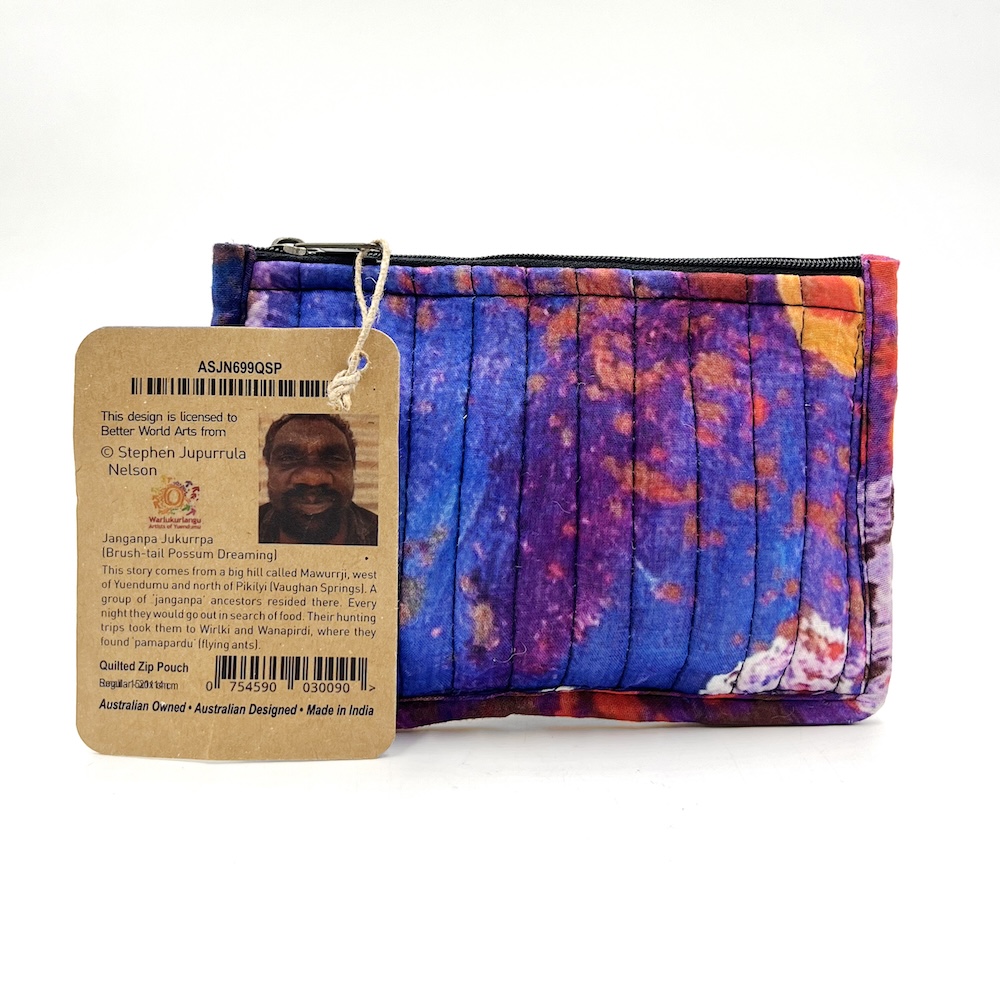 Quilted Zip Pouch Small 15.5X11CM-SJN699
